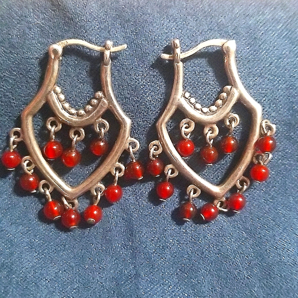 Sterling Silver Carnelian Earrings